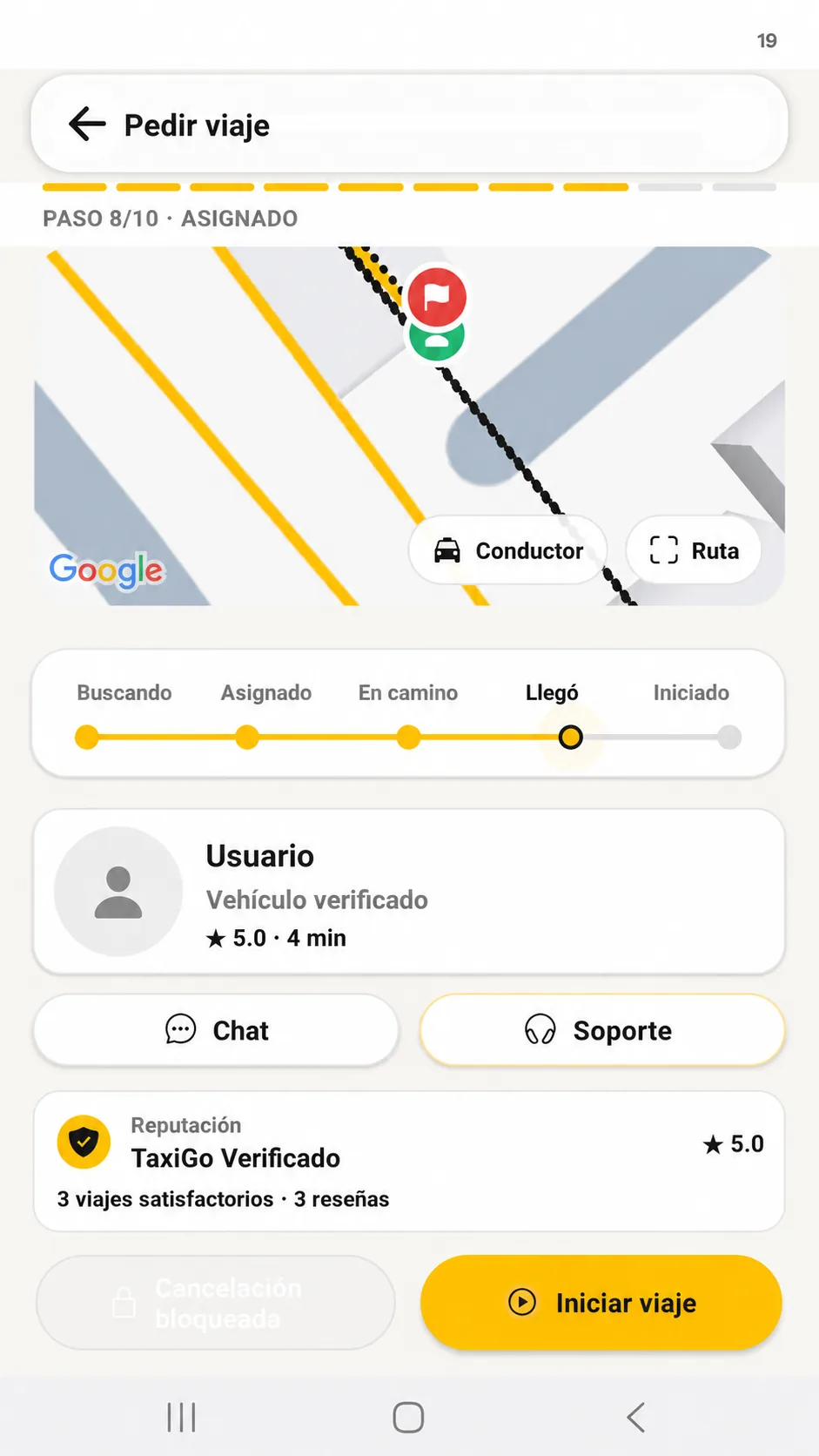 Seguimiento TaxiGo